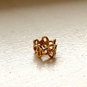 Authentic Pandora Trinity Flowers Spacer 14K Gold